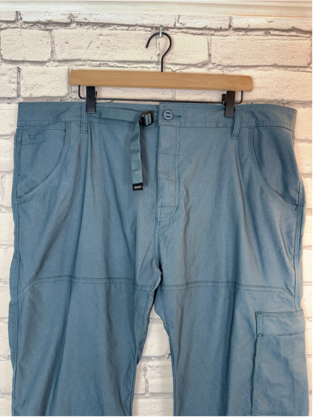 Men's prAna Cargo Pants size 42x32 Zion Slim Straight Hiking Pants Adjustable - Picture 5 of 16